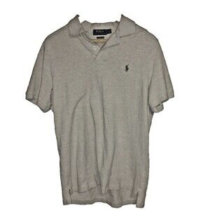 Polo Ralph Lauren Men’s Medium Classic Fit Beige/Tan Polo Shirt Cotton RN 41381